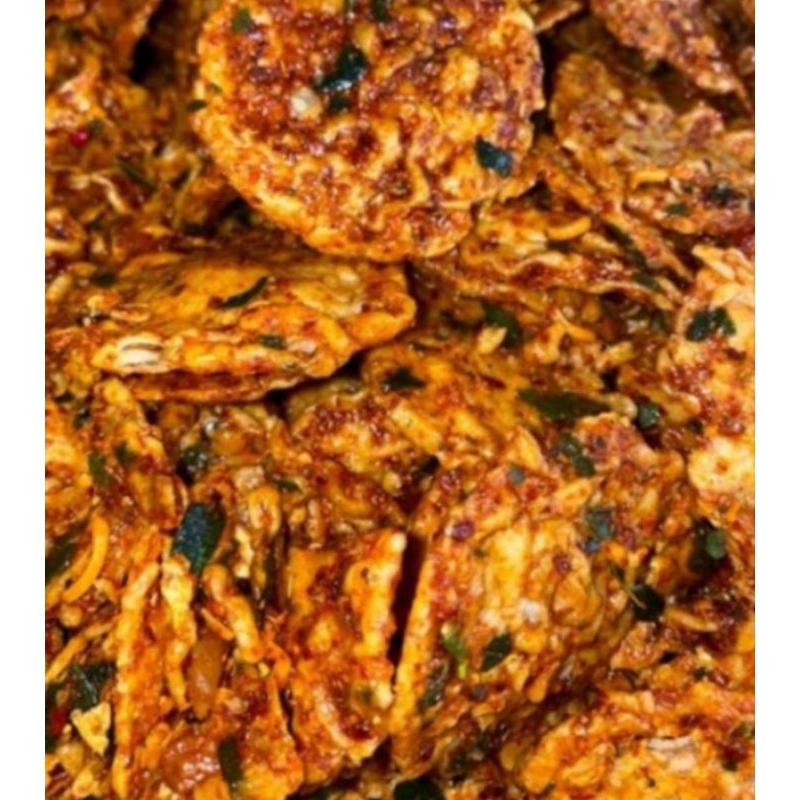 

Keripik Tempe Pedas Daun Jeruk
