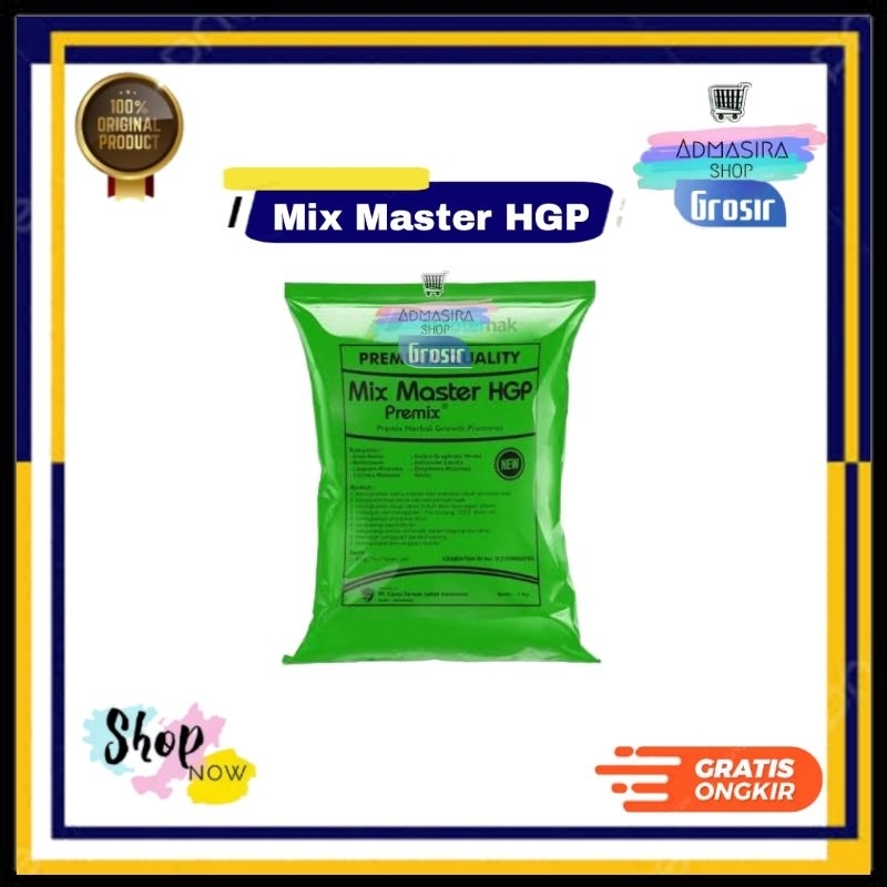 MIX MASTER HGP 1kg Premix Herbal Growth Promotor Suplemen Pakan Herbal Pemacu Pertumbuhan Unggas
