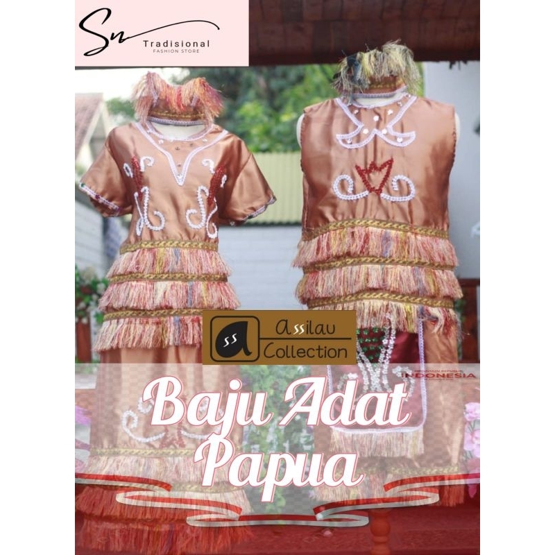baju adat papua/baju tradisional papua/pakaian adat tradisional papua satuan