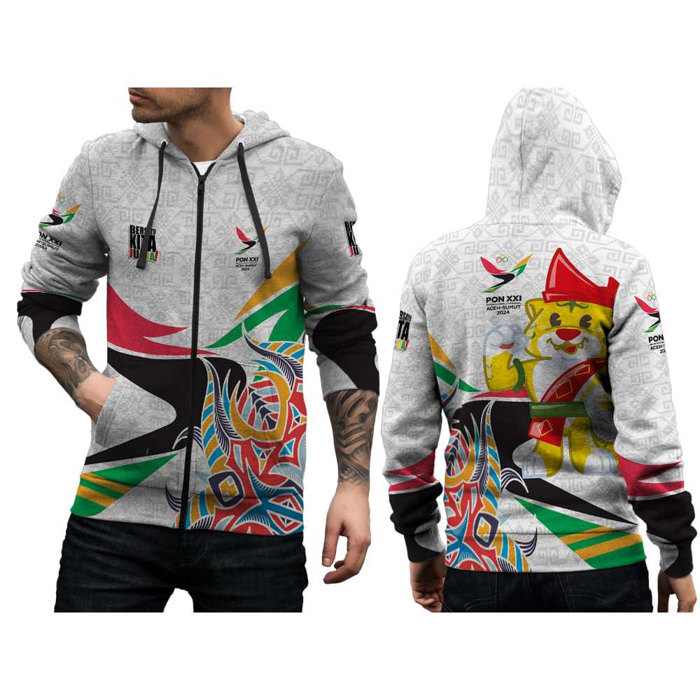 dStore - Jaket Hoodie PON XXI ACEH SUMUT 2024 | Printing Jaket Hoodie PON XXI ACEH SUMUT 2024 Terbar