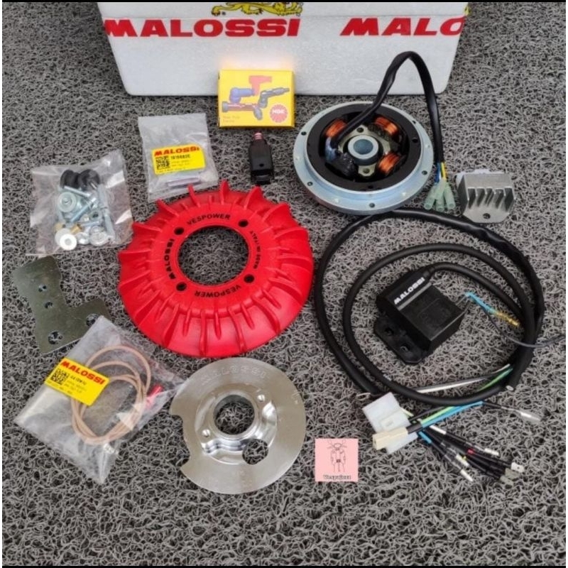 Pengapian Set MALOSSI Italy Cone 19 Utk Vespa Smallframe Pts