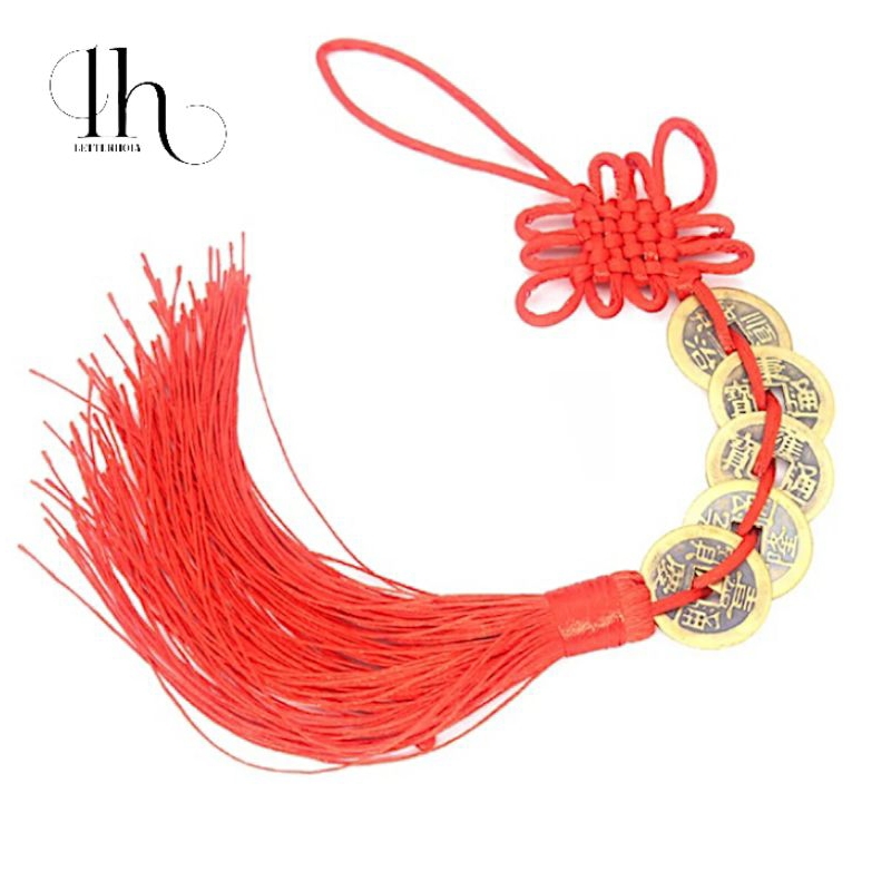 COD ✅ Koin Coin Keberuntungan Fengshui Ikat 6 Pembawa Rejeki