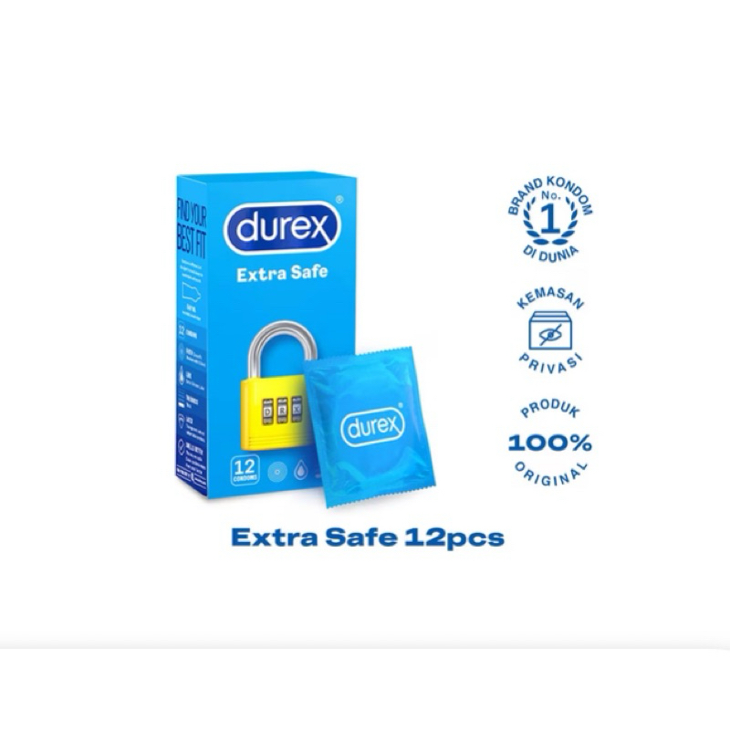 DUREX EXTRA SAFE 12 pcs / Kondom Durex