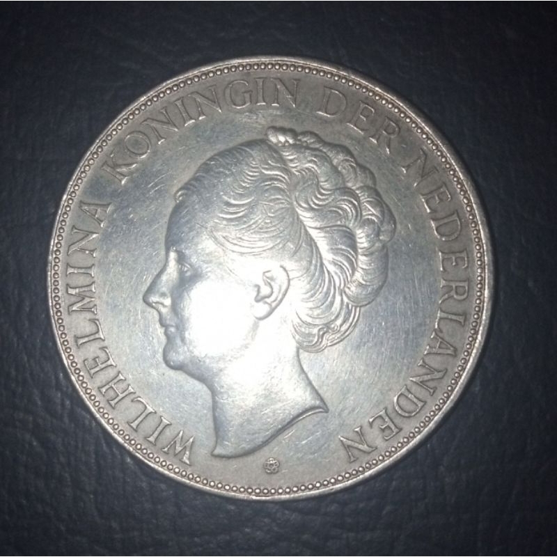 Koin Zadoel Silver Perak Ratu Wilhelmina 2 1/2 Gulden ( ORIGINAL )