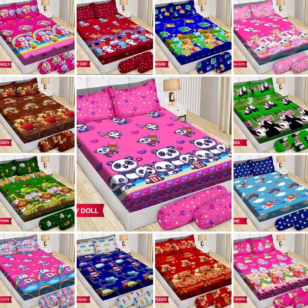 SPREI BONITA 160 X 200 MOTIF KARAKTER KARTUN B2 / SEPREI BONITA UKURAN 160 X 200 MOTIF KARAKTER 3D