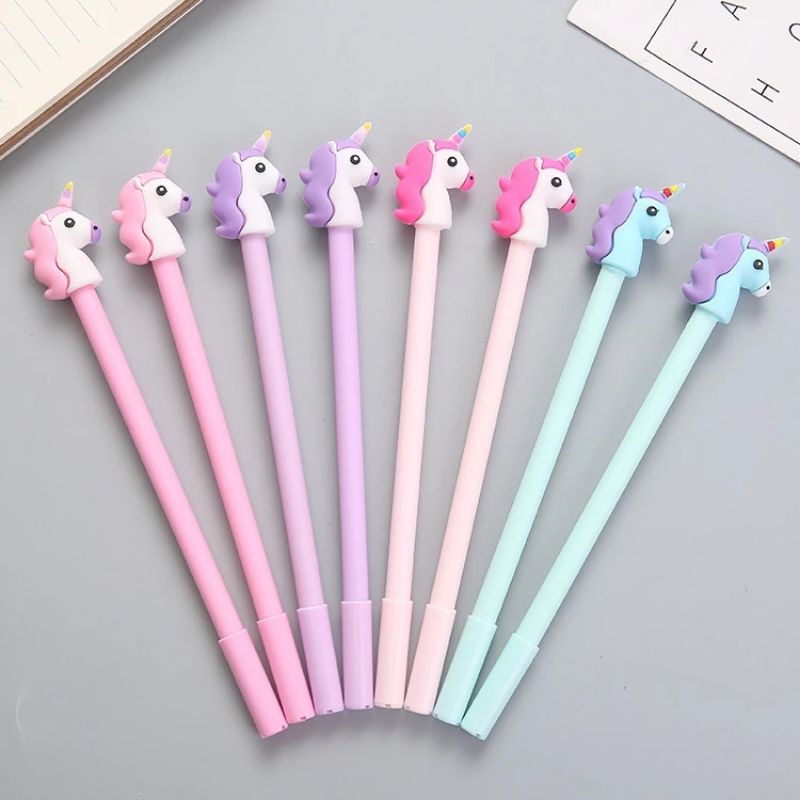 

Pena Karakter Cantik Kepala Unicorn Pulpen Karakter Unik Lucu Pena Karakter