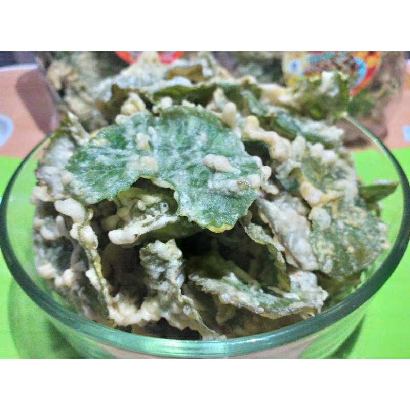 

kripik (pegagan) daun panigowang gurih renyah krispi 250gr 500gr