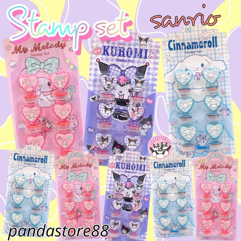 

Stamp Stempel Sanrio Isi 6 Melody Kuromi Cinnamoroll Premium