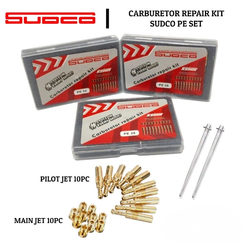 Keihin Sudco Pilotjet Mainjet PJ MJ Set - Karburator Carburetor Repair Kit untuk PE 28, PE 26, PE 24