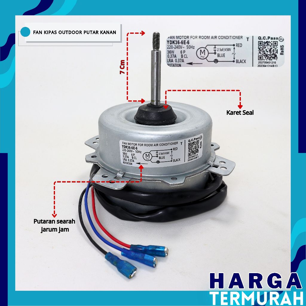 FAN KIPAS OUT DOOR / FAN AC OUT DOOR / MOTOR FAN AC OUTDOOR / DINAMO MOTOR FAN AC OUTDOOR UNIVERSAL