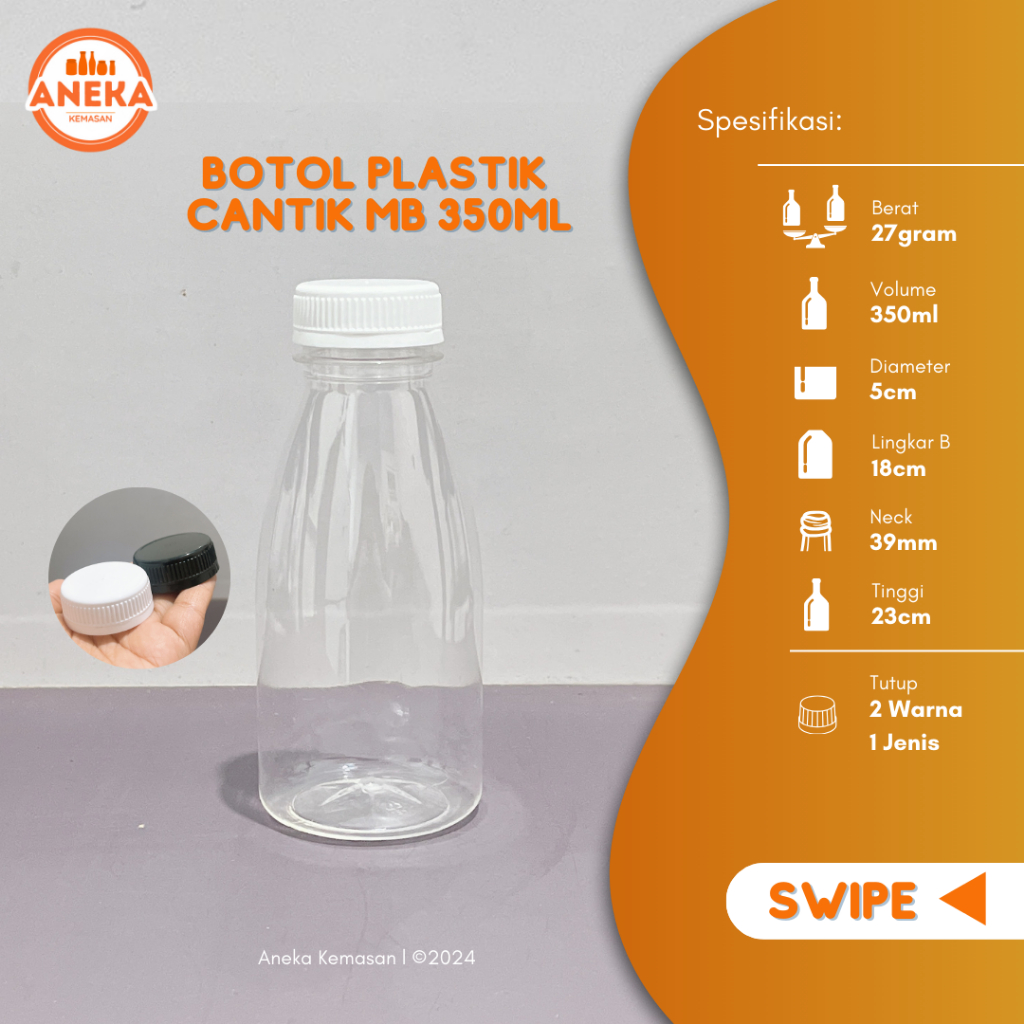 (Paket isi 30Pcs) BOTOL PLASTIK 350ML BOTOL KALE CANTIK 350ML TEBAL BOTOL JUS 350MLL BOTOL KEMASAN 3