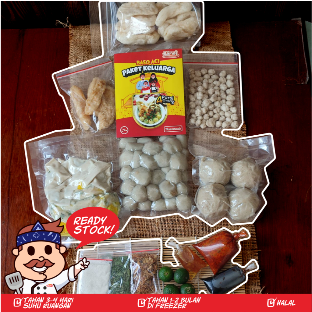 

PAKET KELUARGA (Baso Aci, Bakso Daging, Bakso Tahu, Siomay, Chuanki)