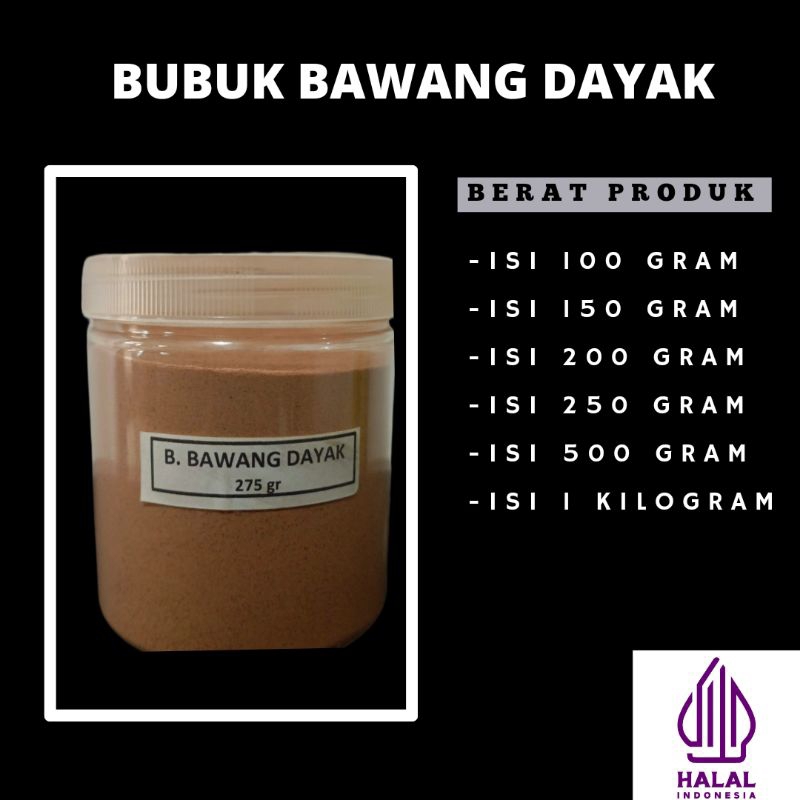 

Bubuk bawang dayak rempah herbal 100% asli