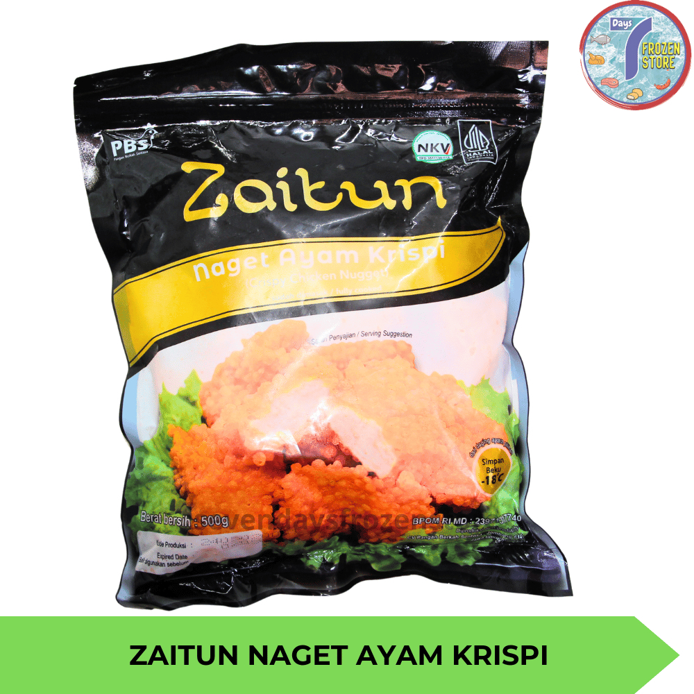

Zaitun Crispy Chicken Nugget | Naget Ayam Krispi Premium 500 gr