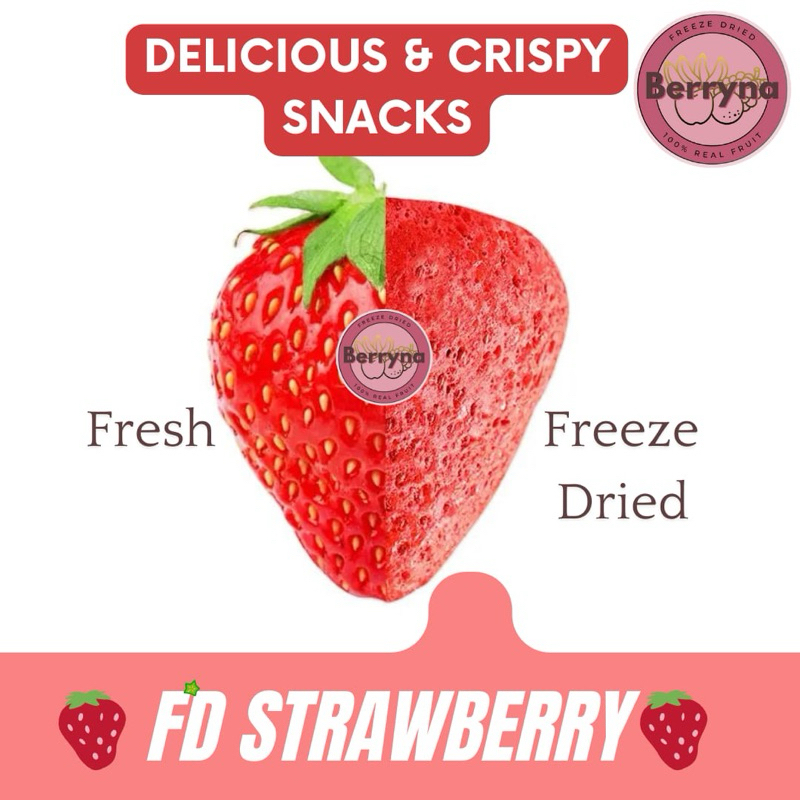 

Berryna Strawberry Kering Freeze Dried 50g Cemilan Buah Garing Stroberi garing