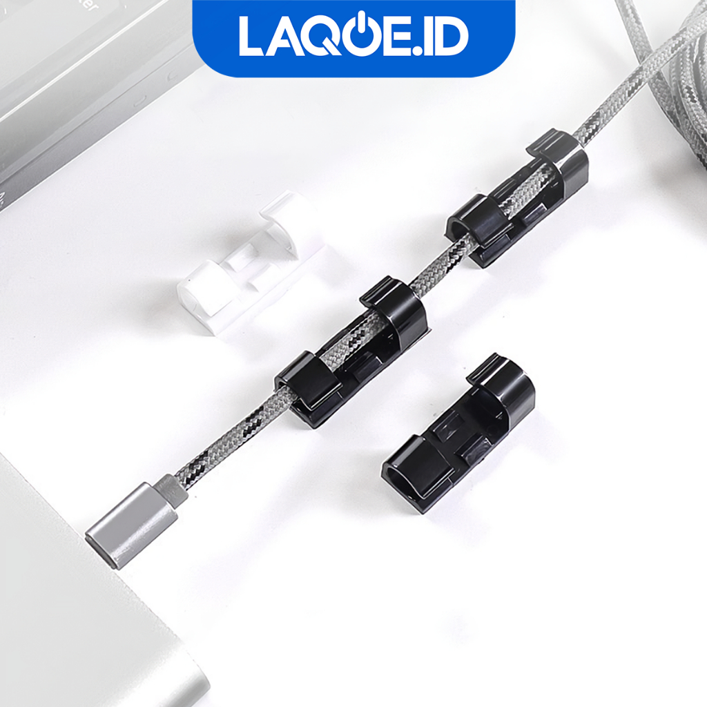 Clip Cable Organizer 20PCS Klem Kabel Tempel Serbaguna Klip kabel Tanpa Paku AH110