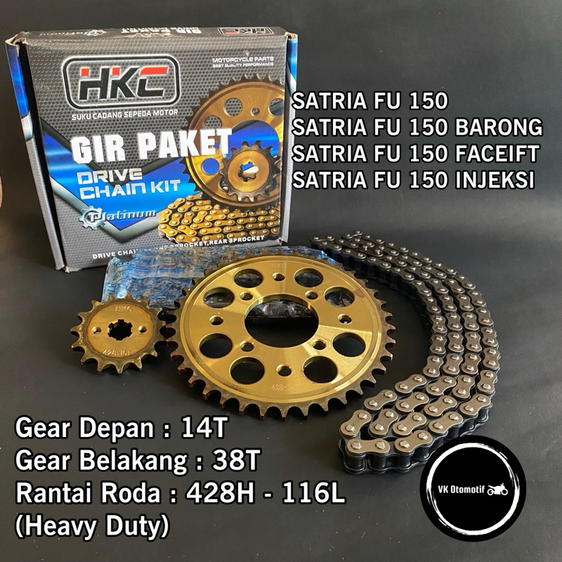 GEAR GIR SET PAKET SATRIA FU 150 SATRIA FU 150 FACELIFT 38T 43T