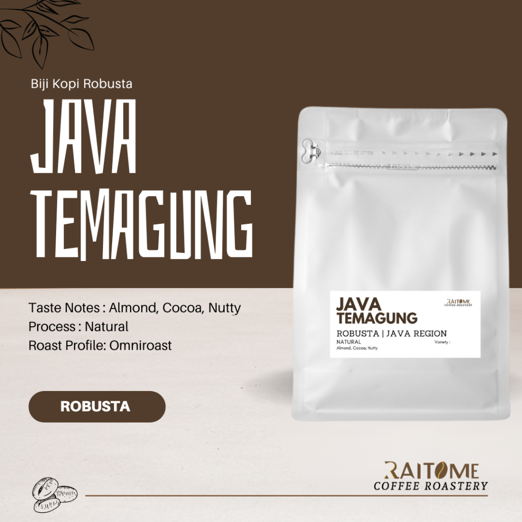 

Biji Kopi Arabica Temanggung Natural Klasik 200gram