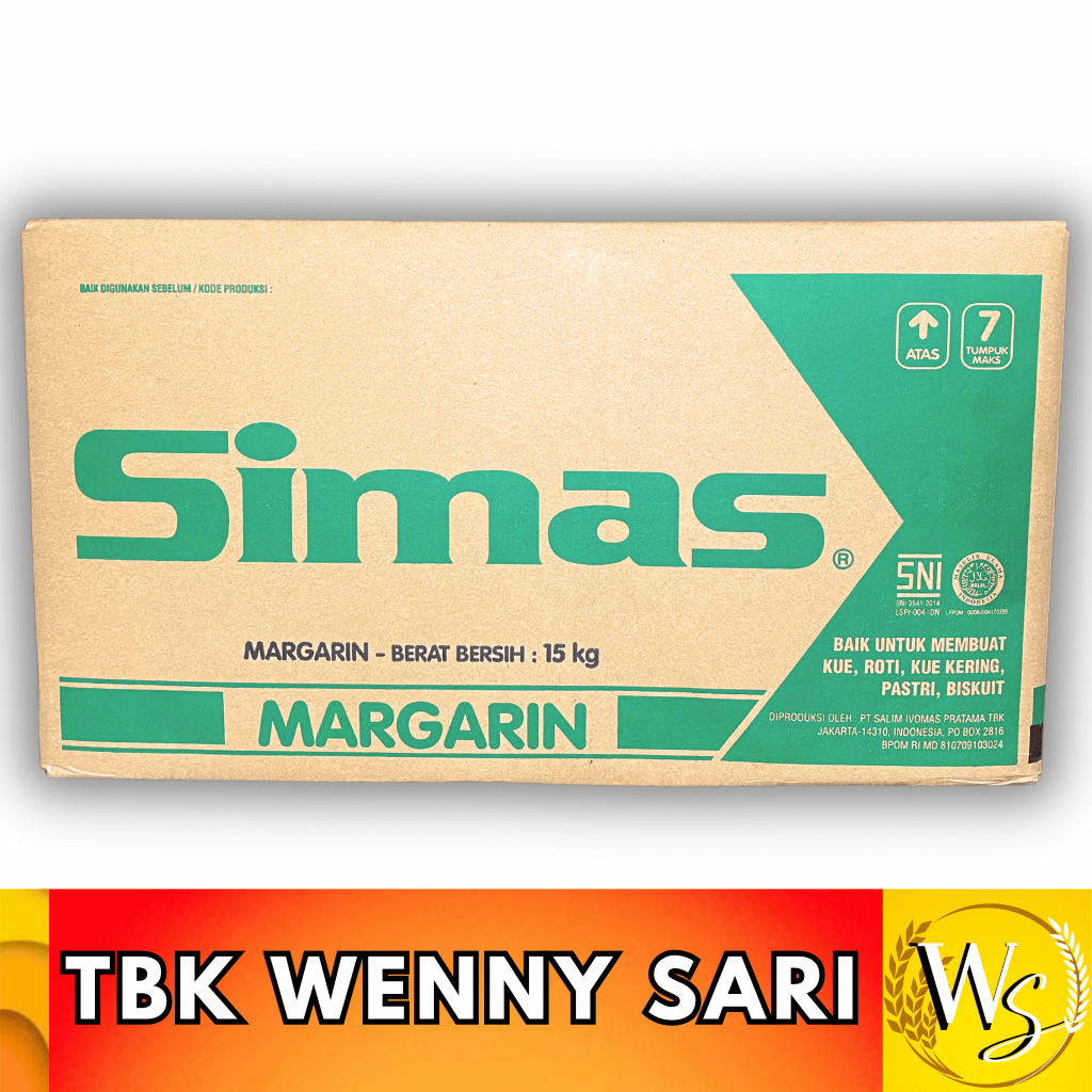 

MARGARINE SIMAS 15 KG ( KHUSUS PENGIRIMAN INSTANT & CARGO )