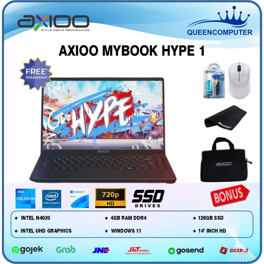 PROMO Laptop AXIOO Mybook HYPE 1 Intel N4020 4GB 128GB W11 14Inch HD