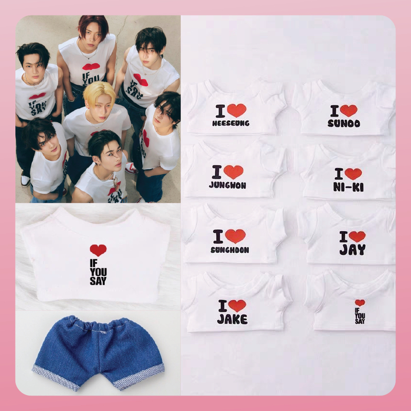 [PO China] ENHYPEN DOLL CLOTHES ~ 10cm, 15cm, 20cm doll Tshirt (PO Baju Boneka)