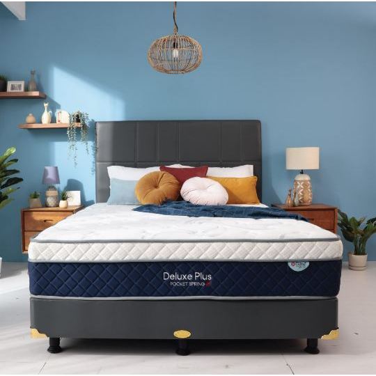 (KHUSUS AREA SURABAYA, SIDOARJO, GRESIK) Kasur Springbed Central Deluxe Plus Pocket Spring Ukuran 90