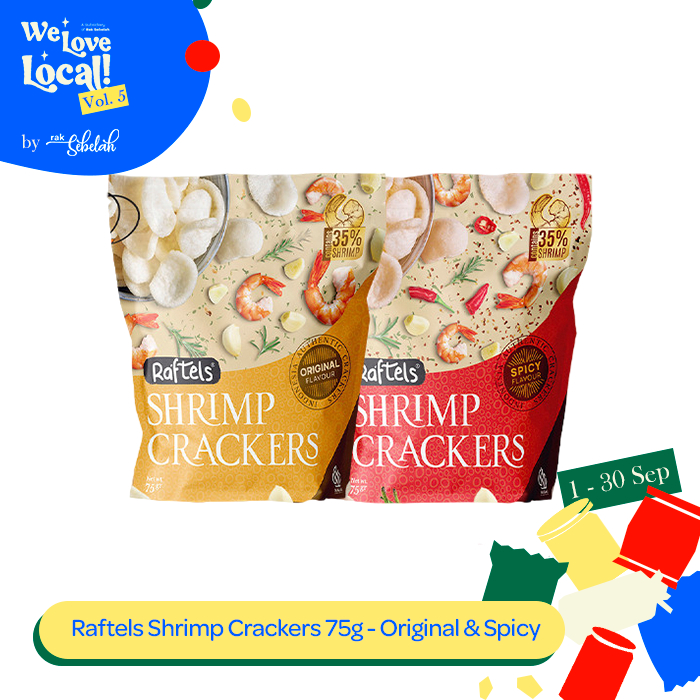 

Raftels Shrimp Crackers 75g Original & Spicy - Keripik Kerupuk Udang