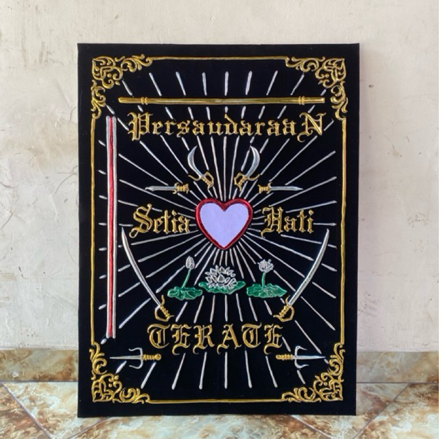 PSHT Kaligrafi Jumbo Timbul Prada Emas