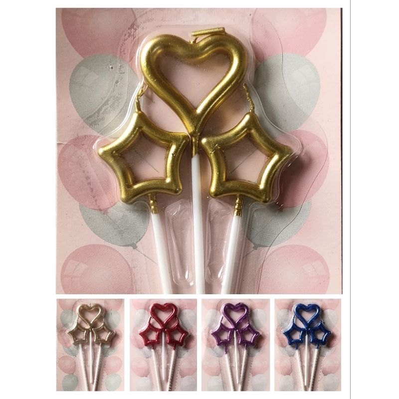 Lilin Bintang Love Ulang Tahun, Lilin Ulang Tahun Lilin Ultah, Lilin Love