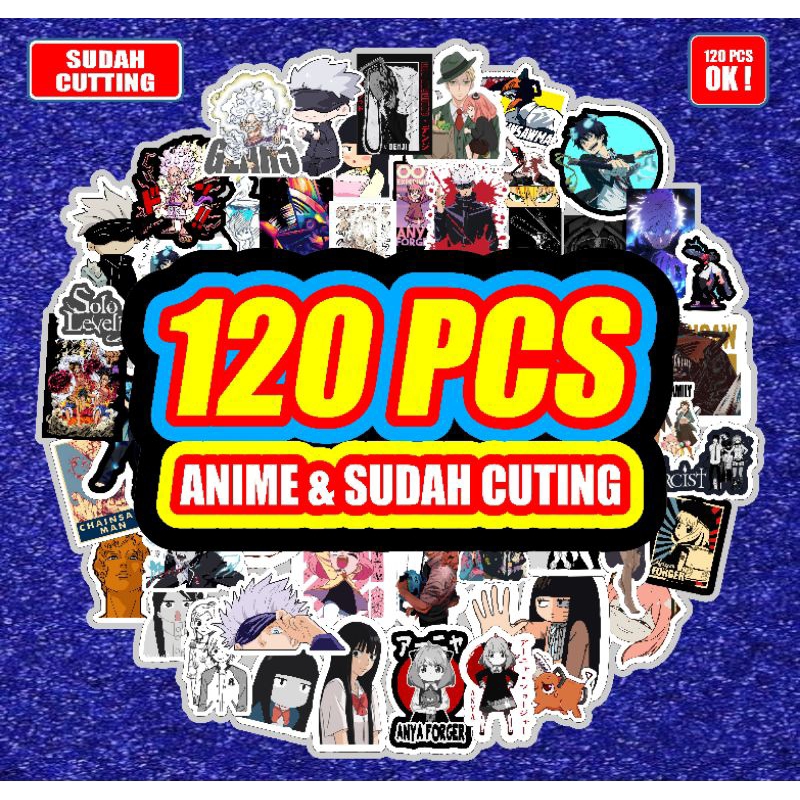 

stiker brand anime paket isi 120pcs Graftac