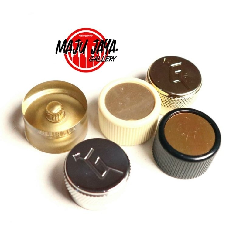 knob tutup potensio gitar or bass elektrik gretsch stainless steel