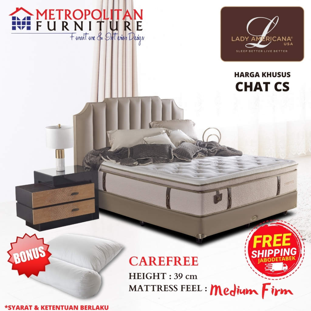 Kasur Springbed LADY AMERICANA Carefree Spring bed matras