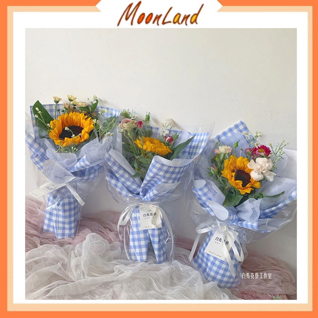 

Kertas Buket BiColor Square Pattern Catur Cellophane Flower Wrapping KB6012