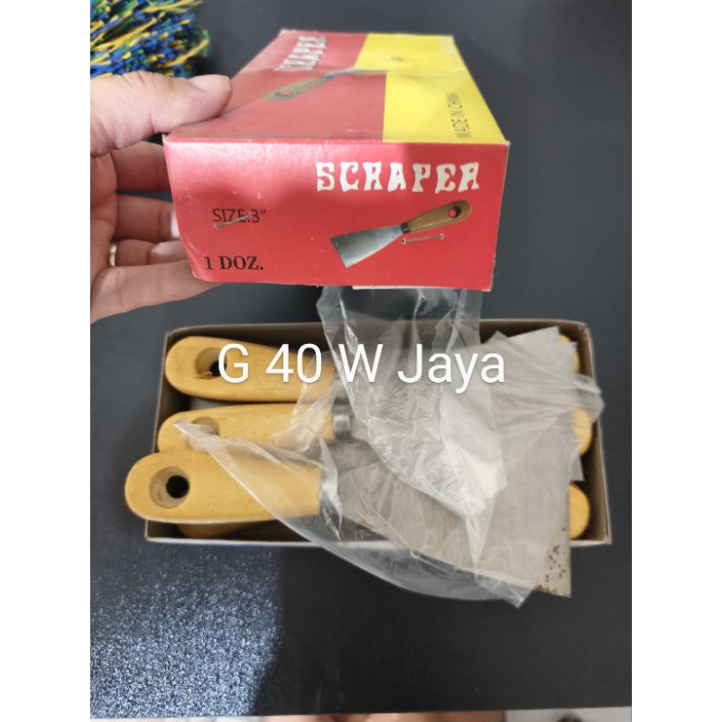 Kapi cat Gagang Kayu / Kapi plat 3 inch