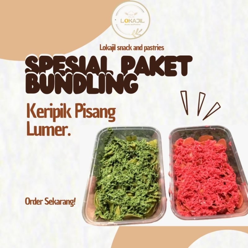 

Keripik Pisang Lumer (Full Topping) by Lokajil Bundling Paket Matcha & Stoberi Lokajil Kripik Pisang Lumer 125g + 125g