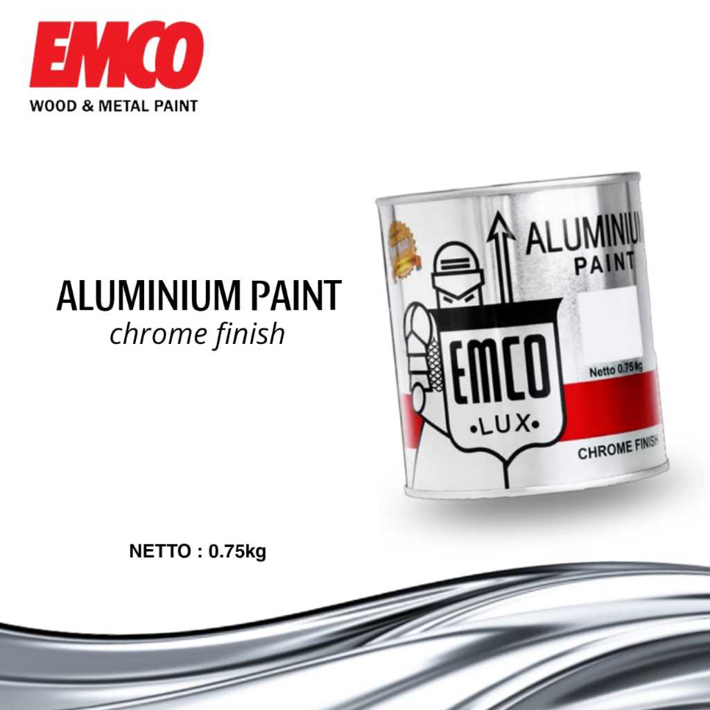 CAT KAYU BESI EMCO ALUMINIUM PAINT, CHROME FINISH