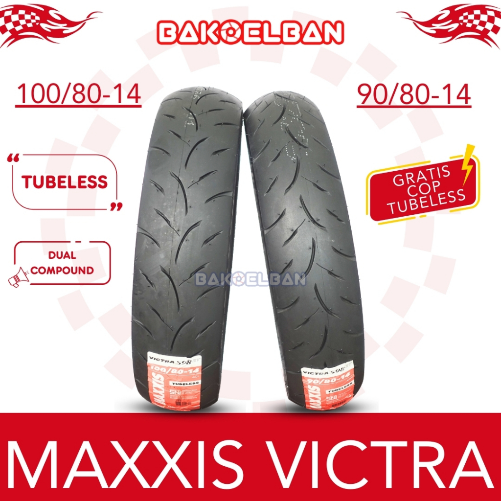 BAN MOTOR MAXXIS VICTRA 90/80-14 & 100/80-14