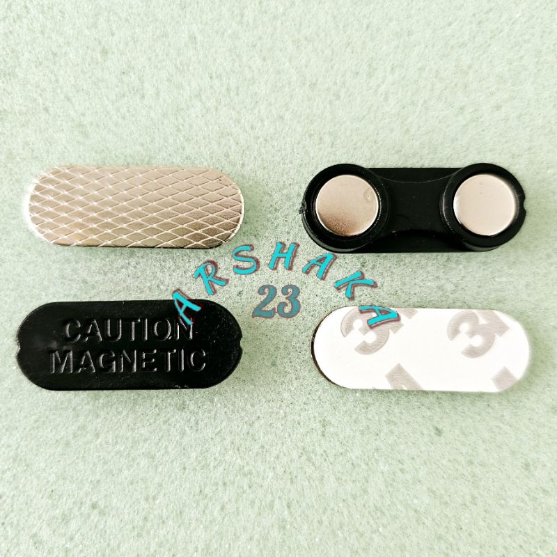Magnet Papan Nama Magnet Nama Dada Oval Bahan Plastik