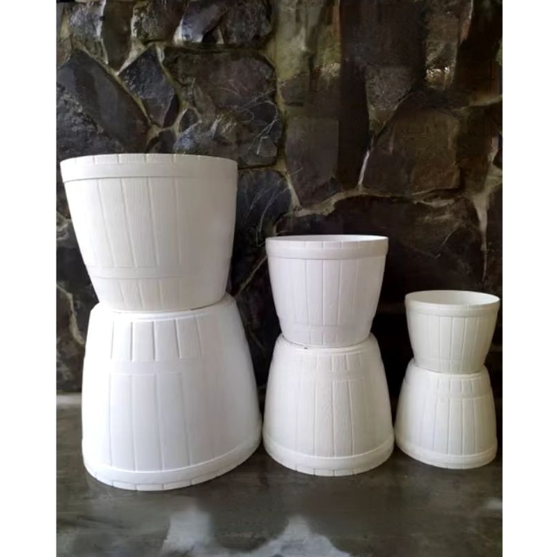 Pot Gentong 32A/Pot Gentong Motif Kayu 32