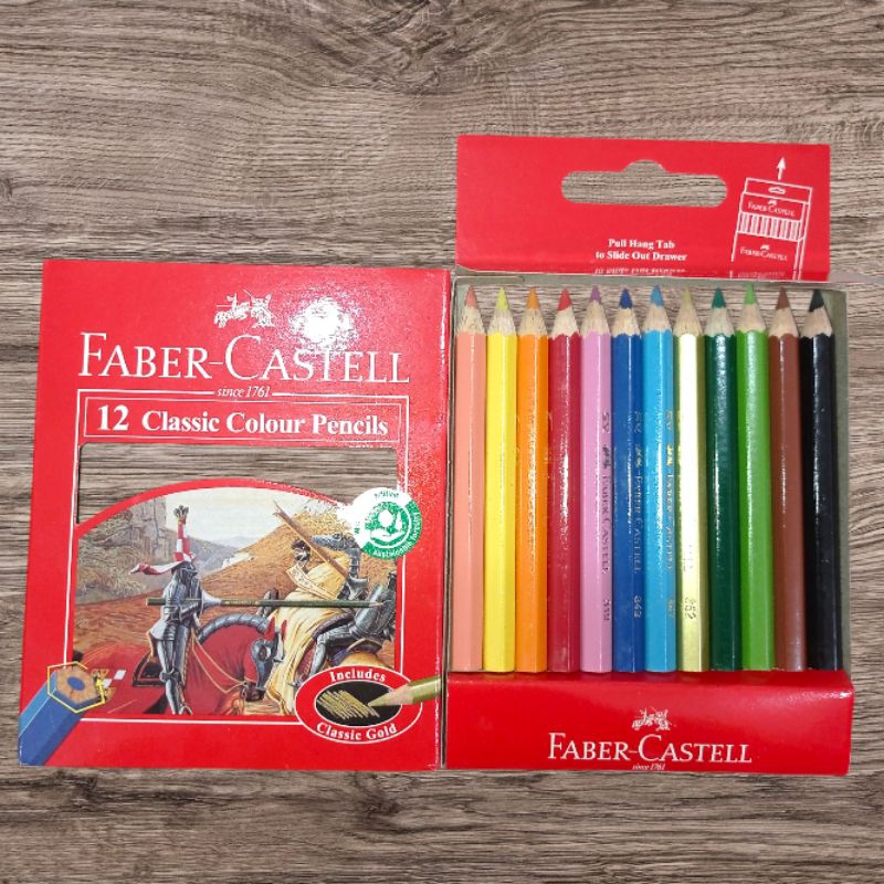 

FABER CASTELL CLASSIC COLORS PENDEK PENSIL 12 WARNA KLASIK HALF