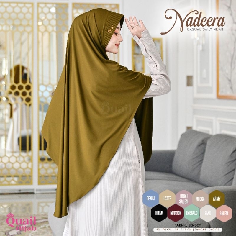 Quail Hijab Instan Bergo Premium Jersey NADEERA