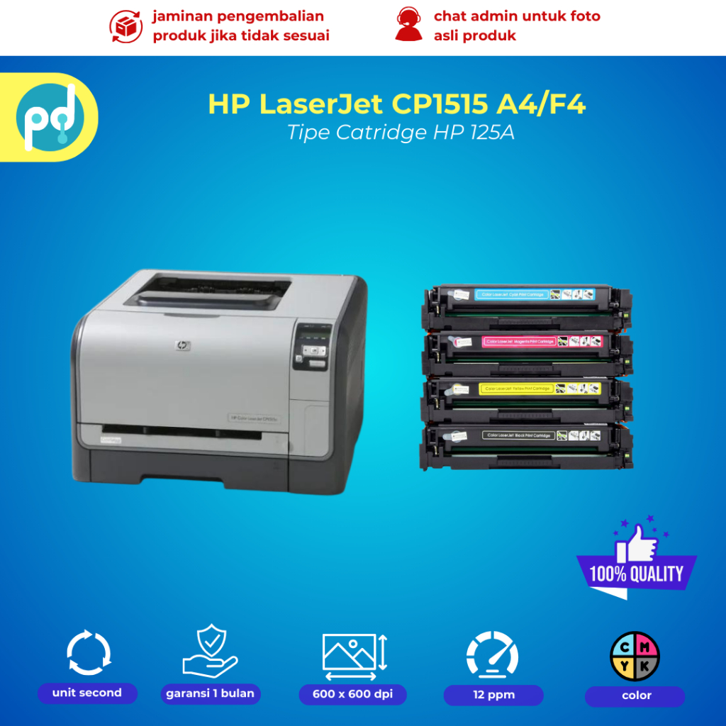 Printer Warna Hp Laserjet CP1515 Kertas A4 F4 Printer Stiker Undangan