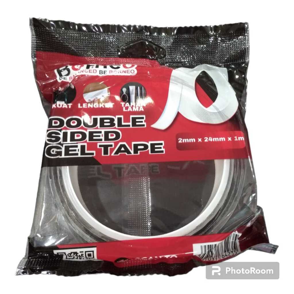 

DOUBLE SIDED GEL TAPE BORNEO 1 METER / DOUBLE TAPE GEL
