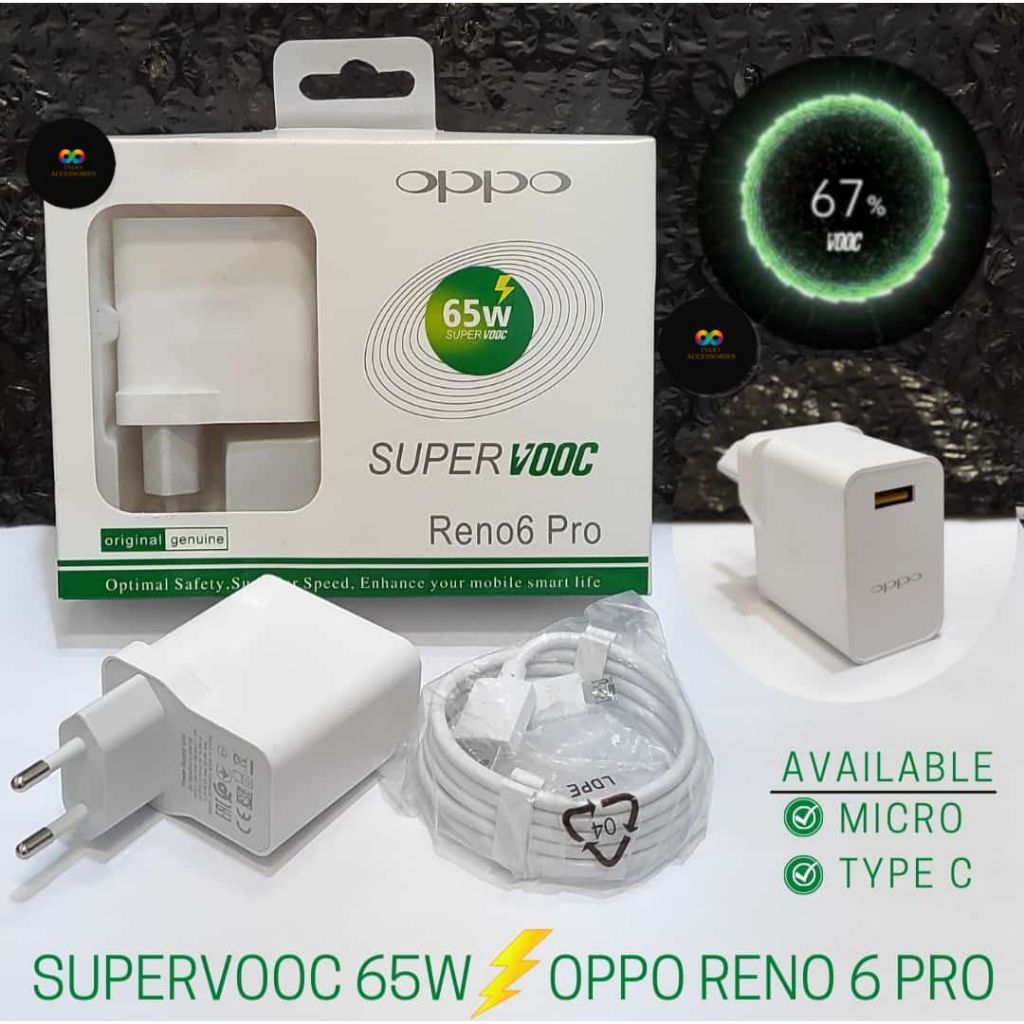Charger SUPERVOOC 65W Oppo Reno 6 Pro