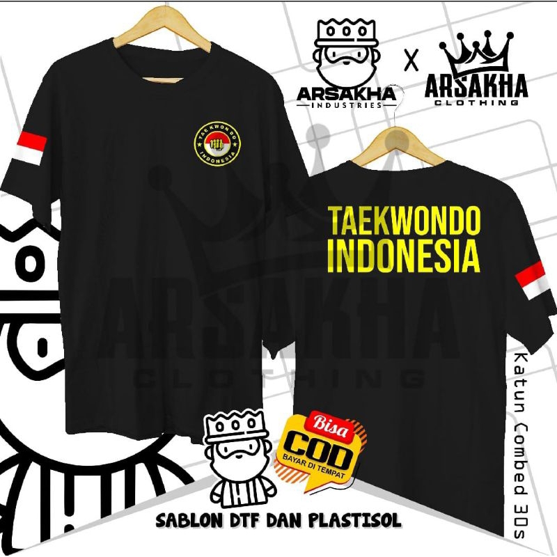 KAOS TAEKWONDO INDONESIA CORAK KUNING