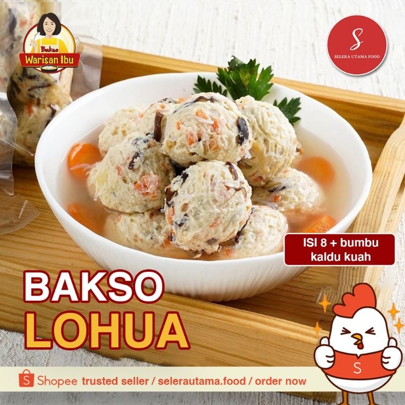 

Bakso Lohua Warisan Ibu, Frozen Pack isi 8 + bumbu kaldu kuah