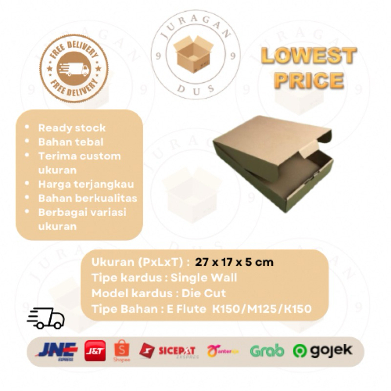 

Kardus Uk 27 x 17 x 5 CM Die Cut