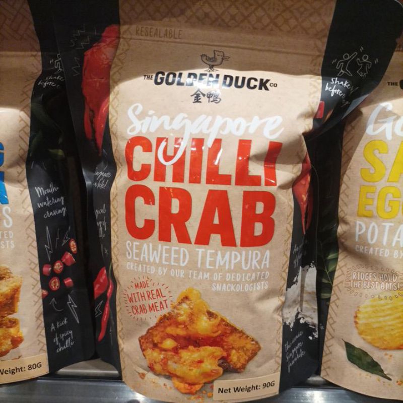 

Golden Duck Chilli Crab Seaweed Tempura 90gram