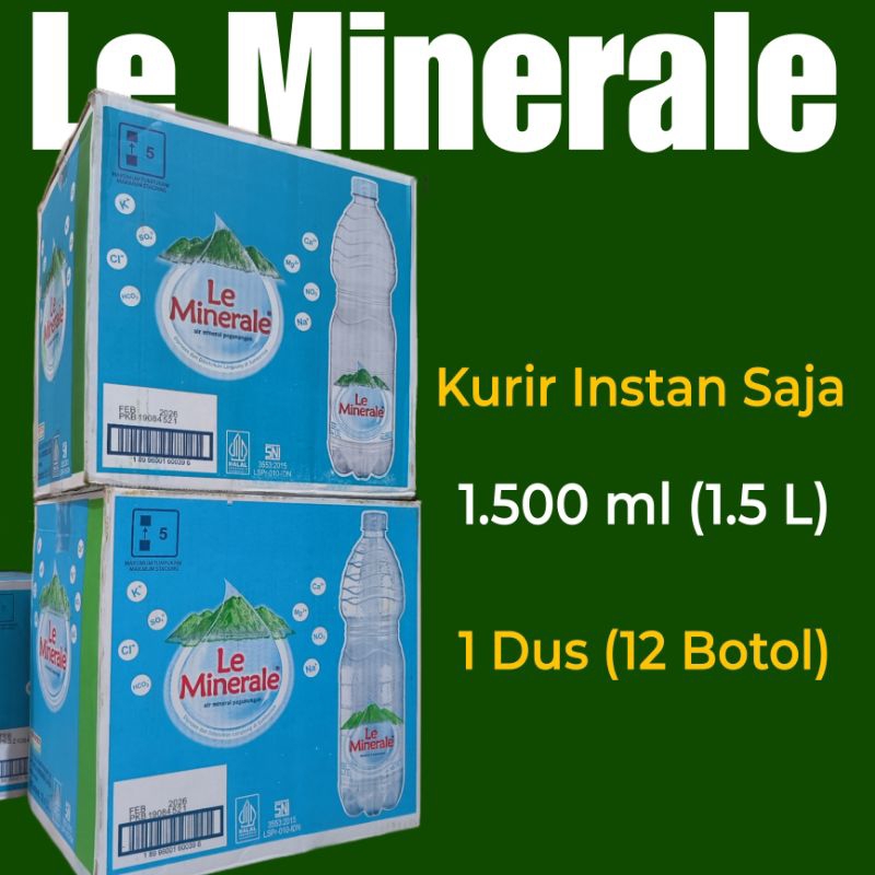 

Air Mineral LE MINERALE 1500ml 1.5L Kemasan Dus Isi 12 Botol