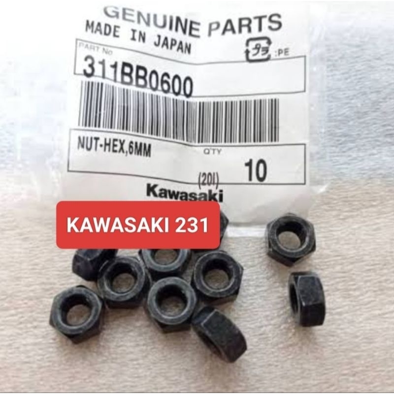 Mur Nut Hex 6MM Kawasaki Original 311BB0600